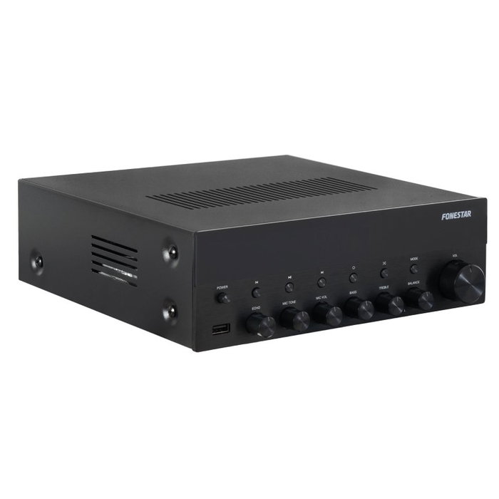Fonestar AS-1515 Amplificador Estéreo HiFi con Bluetooth, Radio FM, 15+15W RMS, USB y MP3